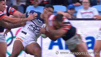 ‘That’s a few weeks’: Roosters enforcer’s ugly high shot could see him ‘in big trouble’