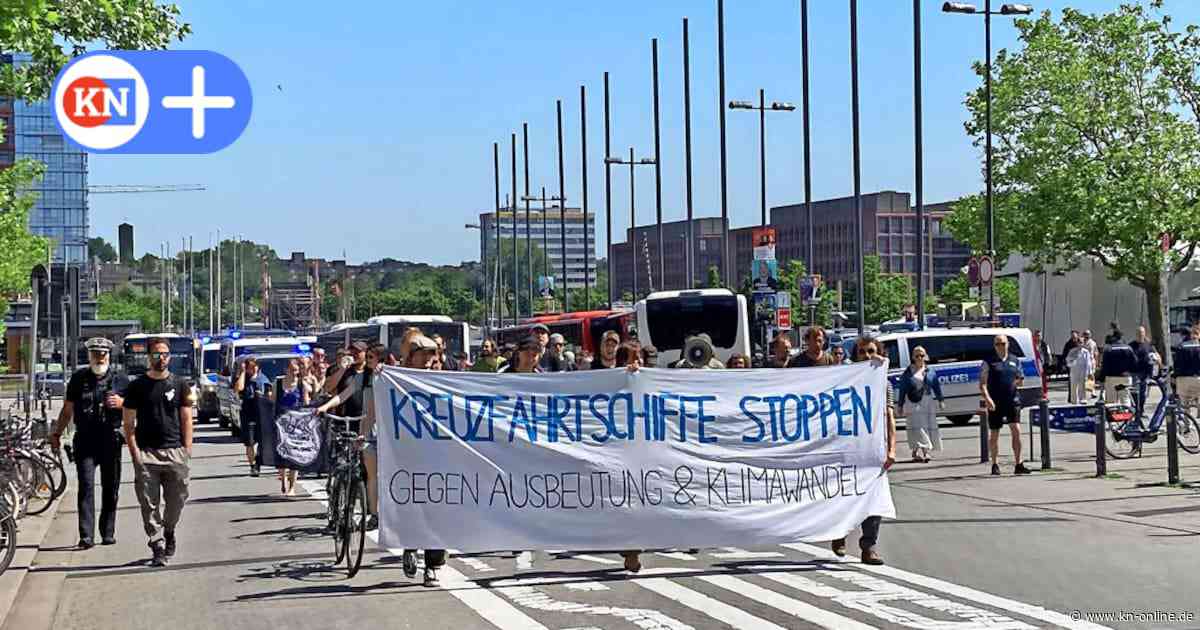 Kreuzfahrer, Antifa und AfD: Demonstration zu Wasser und an Land in Kiel