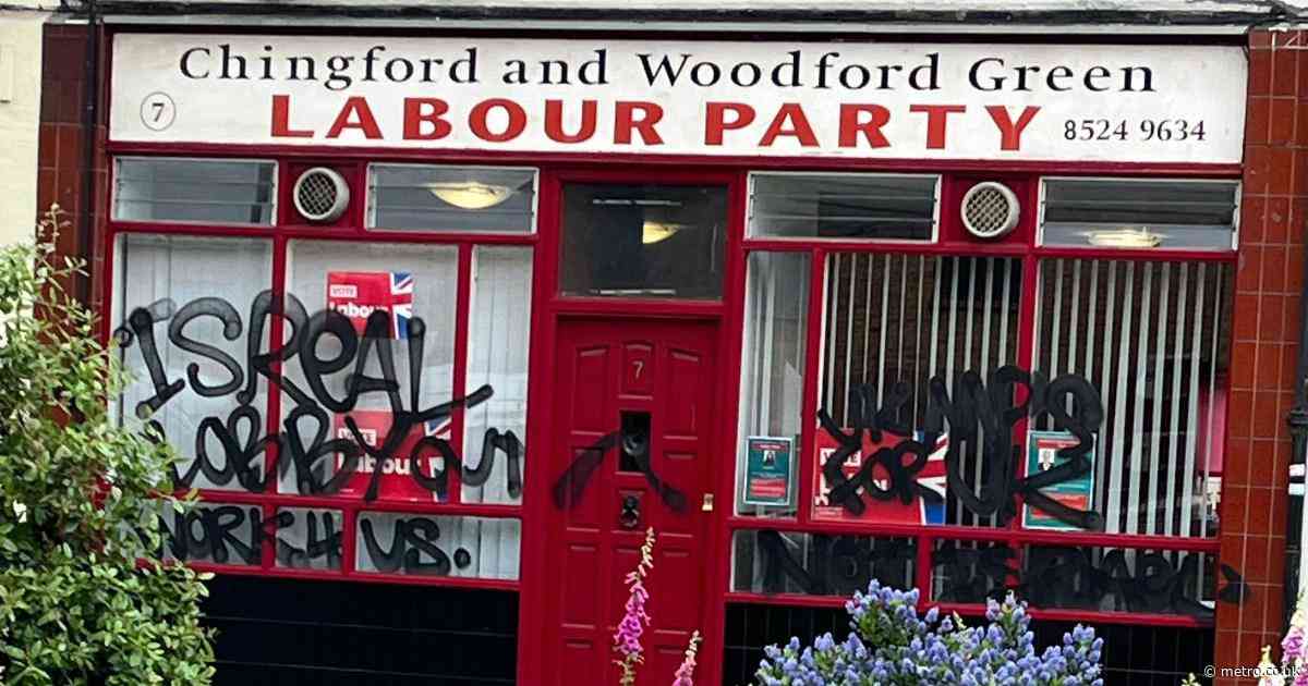 Labour office at centre of candidacy row vandalised with anti-Israel graffiti