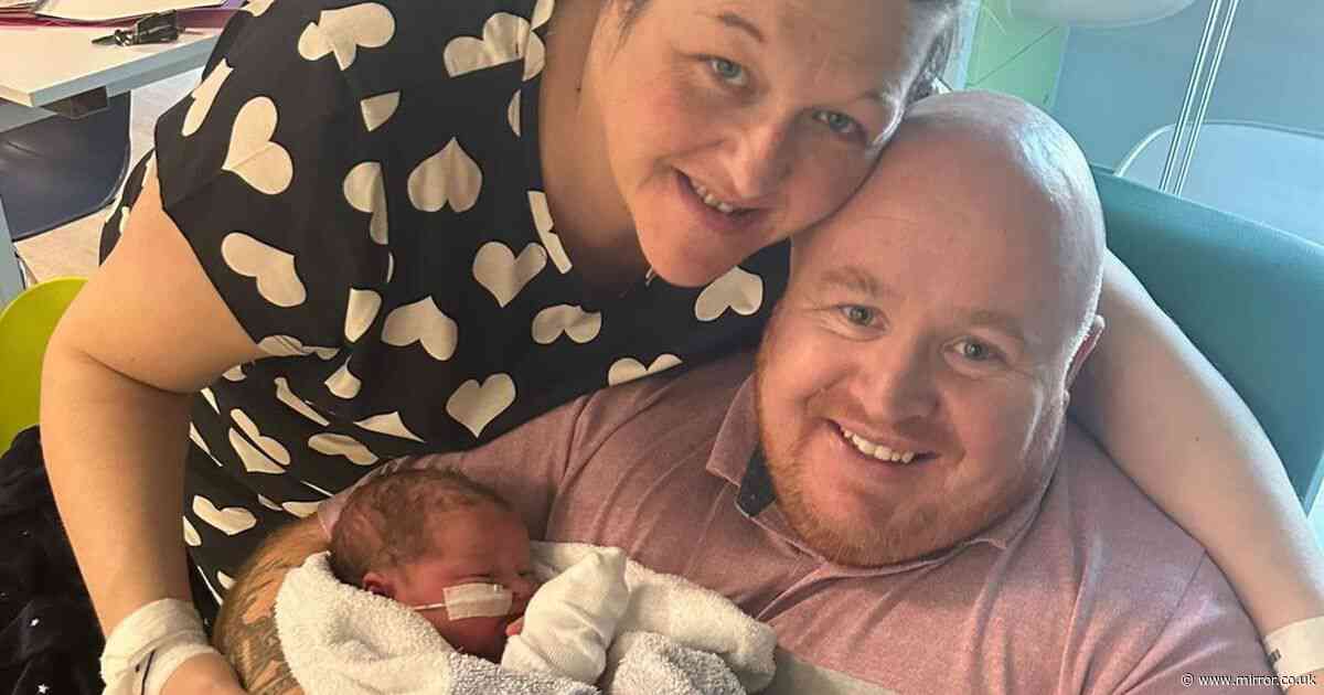 Couple's 'pure joy' at giving birth to miracle baby after six miscarriages