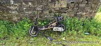 Hall i' th' Wood: Burned moped found by the police