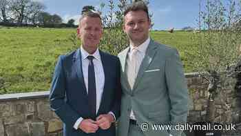 Scott Mills marries fiancé Sam Vaughan! BBC Radio 2 star 'ties the knot in Barcelona in front of his co-stars' after three year engagement