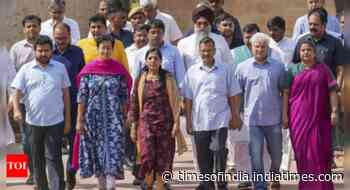 BJP workers protesting Kejriwal's visit to Rajghat detained