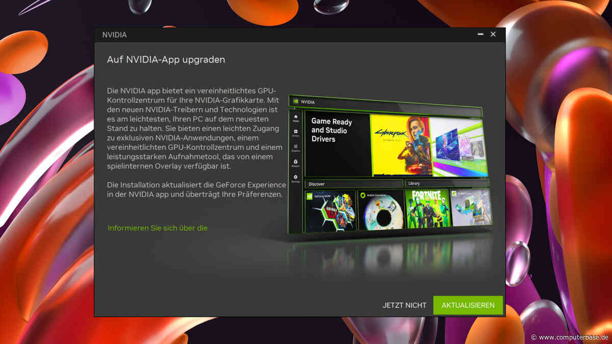 Nvidia-App Beta: Update mit 120-FPS-AV1-Encoding und Game Pass als Reward [Notiz]