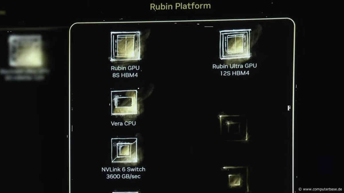 Nvidia-Roadmap: 2026 kommt Rubin mit HBM4 und die Vera CPU