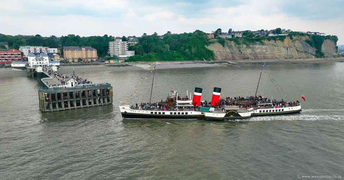 The world's last seagoing paddle steamer has just docked in Wales and you can travel on it