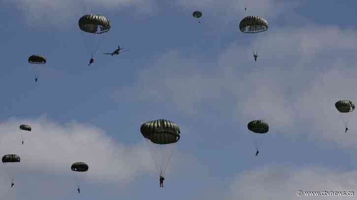 Mass parachute jump over Normandy kicks off commemorations for the 80th anniversary of D-Day