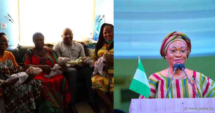 Woman seeks Remi Tinubu's help for her quadruplets, says they're gift