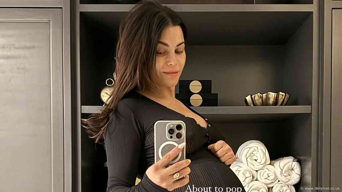 Pregnant Jenna Dewan is 'about to pop' as she reveals her sizable baby bump just one week before her third child's due date