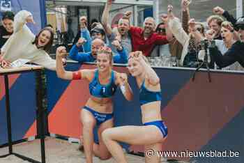 Jade Van Deun en Youna Coens pakken tweede toernooizege op BK beachvolleybal-manche in Antwerpen: “We hebben ons hoofd koel gehouden”