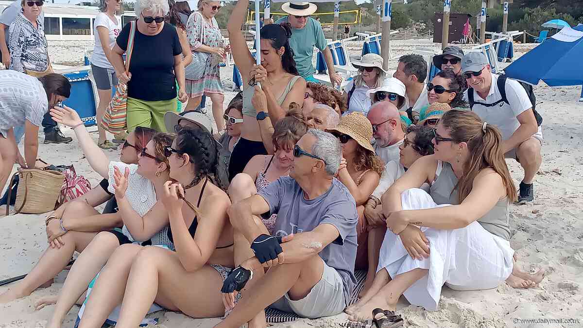 Mallorcan families fill beaches in protest against tourists in latest efforts to drive out holidaymakers