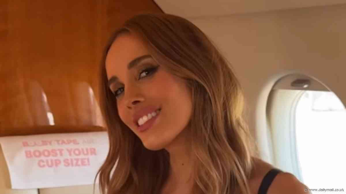 Bec Judd shares busty post with fans after flying to Booby Tape launch on private jet: 'My boobs did not wake up like this'