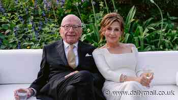 The bride wore white, the groom wore trainers - and both looked elated, writes CHRISTOPHER STEVENS about Rupert Murdoch, 93, and his fifth wife Elena Zhukova