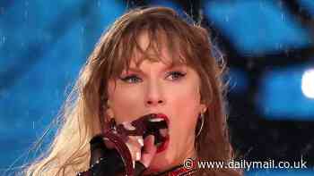 Taylor Swift performs in the RAIN before calling security to help a fan in the crowd while speaking FRENCH amid her Eras Tour stop in Lyon