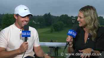 Rory McIlroy interviewed by CBS Sports' Amanda Balionis just days after golf star's divorce from Erica Stoll sparked romance rumors
