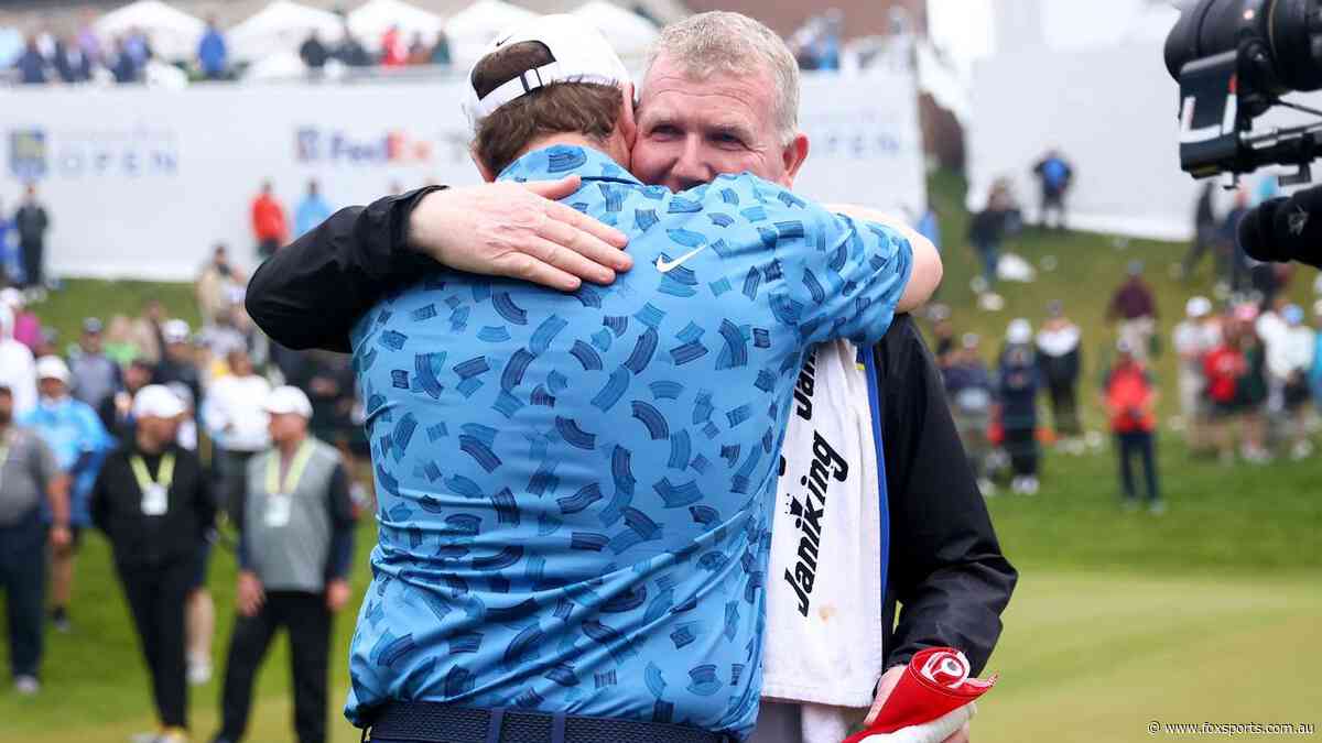 ‘Honestly can’t believe this’: Golf star gets incredible first PGA Tour win ... with dad as his caddie