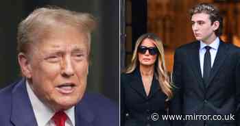 Donald Trump reveals Melania and Barron have found his conviction 'tough'