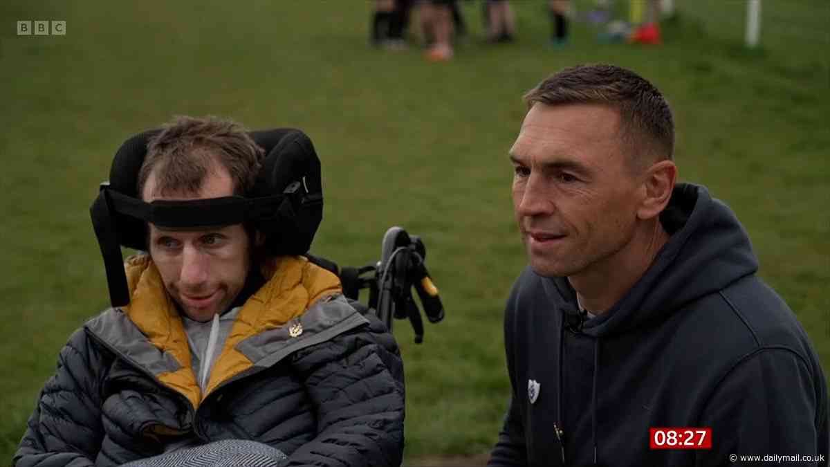 Rob Burrow's final TV appearance: Moment rugby star is awarded gold Blue Peter badge alongside best friend Kevin Sinfield for their 'inspirational' MND work and 'showing the true meaning of friendship' before his death aged 41