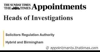 Solicitors Regulation Authority: Heads of Investigations