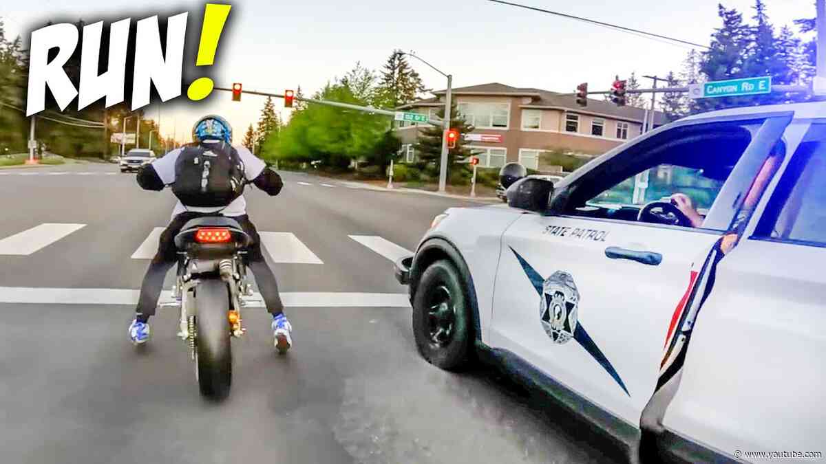 COPS VS BIKERS | MOTORCYCLE POLICE CHASE | ANGRY & COOL COPS 2024