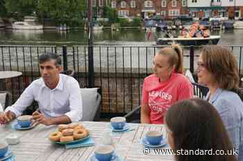 Lib Dems spring a 'small boat crisis' on Rishi Sunak at Thames rowing club near London