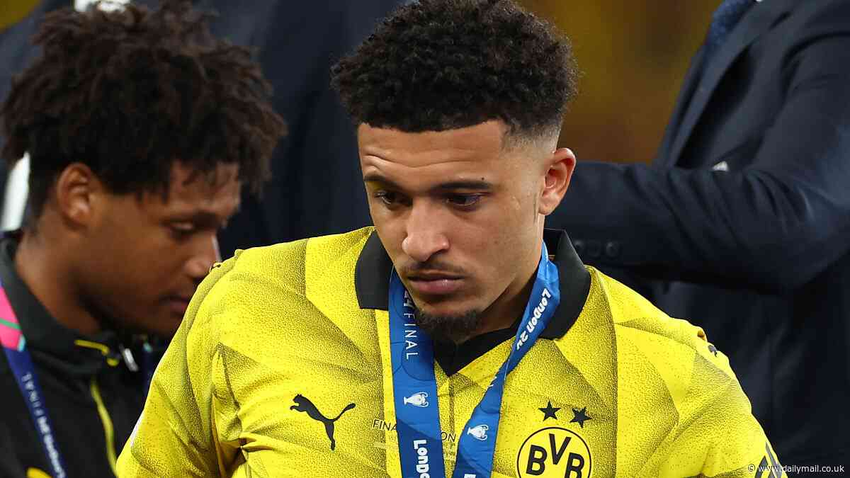 Jadon Sancho breaks silence after Champions League final loss as he sends farewell message to Borussia Dortmund fans... with his future at Man United up in the air