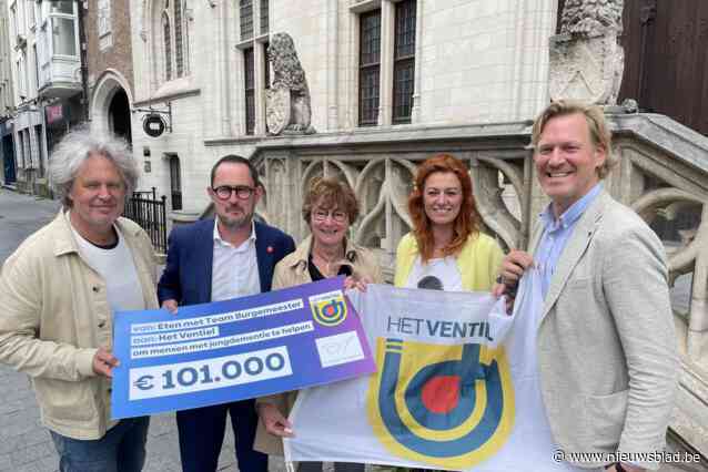 Ventiel krijgt cheque van 101.000 euro