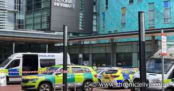 All we know so far as man climbs onto roof at Newcastle RVI and refuses to come down