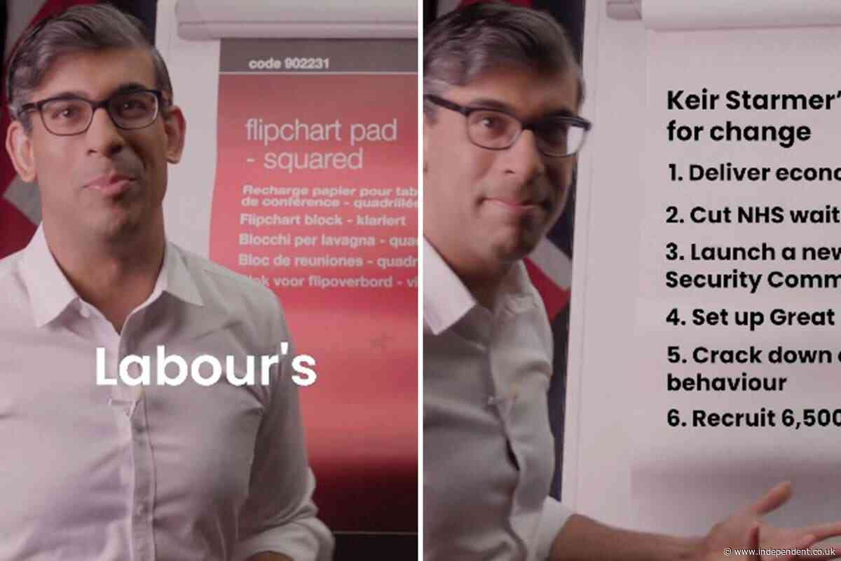 Rishi Sunak’s latest ‘blank page’ Labour election attack backfires