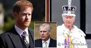 Harry's one-word verdict on Prince Andrew as King Charles threatens to cut ties