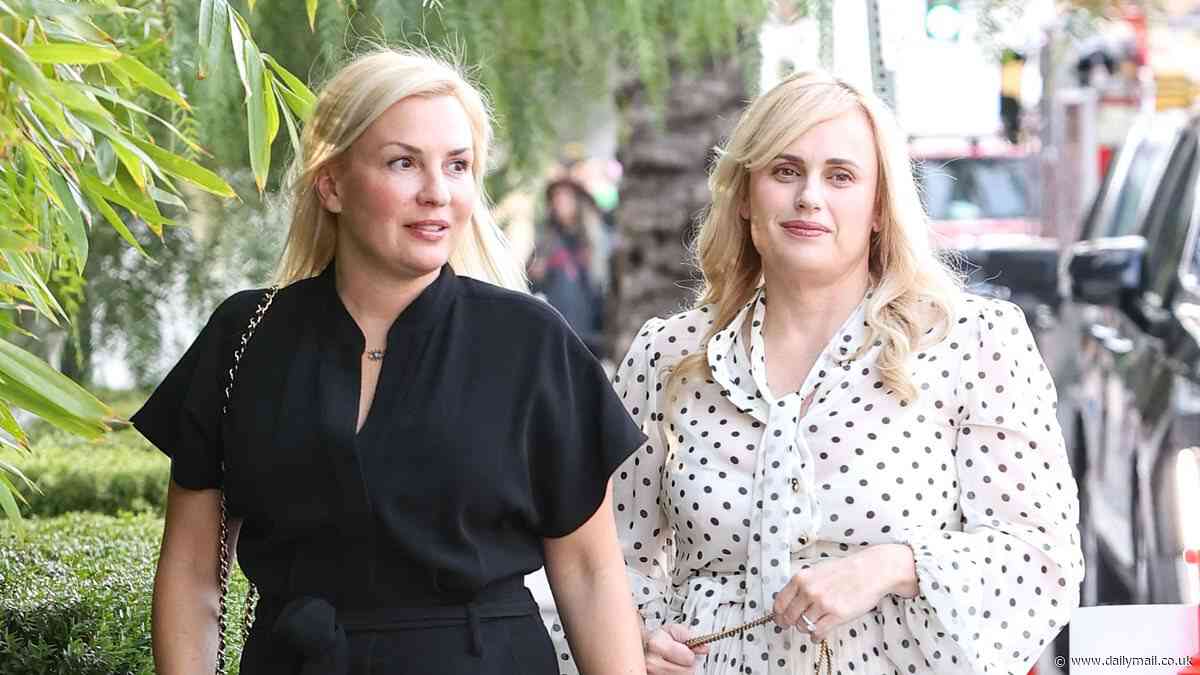 Rebel Wilson and fiancée Ramona Agruma head to a romantic dinner in Hollywood... after the actress revealed her partner is estranged from her dad
