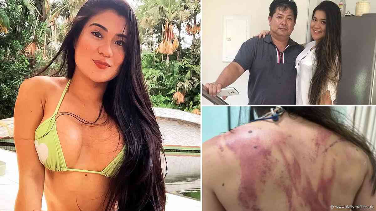 Brazilian influencer, 33, is chased down by her dad and beaten with a machete in argument over car repairs