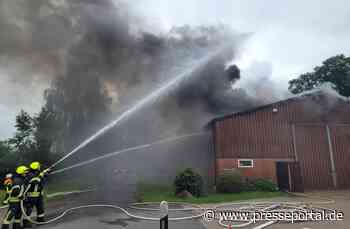 FW-ROW: Landwirtschaftliches Gebäude brennt in Riekenbostel
