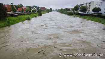 Diffuse Hochwasserlage in der Stadt Rosenheim: Integrierte Leitstelle meldet über 500 Einsätze