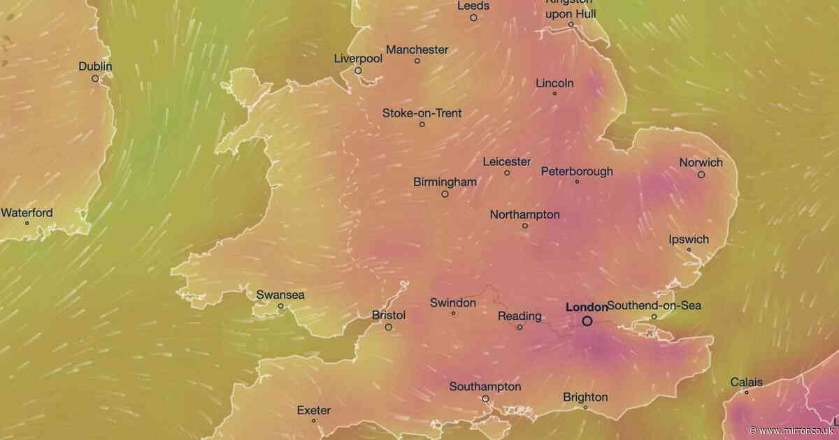 Britain forecast 30C scorcher as weather maps turn red - where will see heatwave
