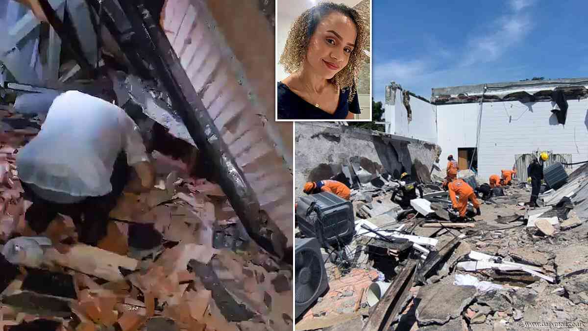 Maid of honor, 22, and ring bearer, 13, are killed as roof collapse leaves 30 wedding guests injured