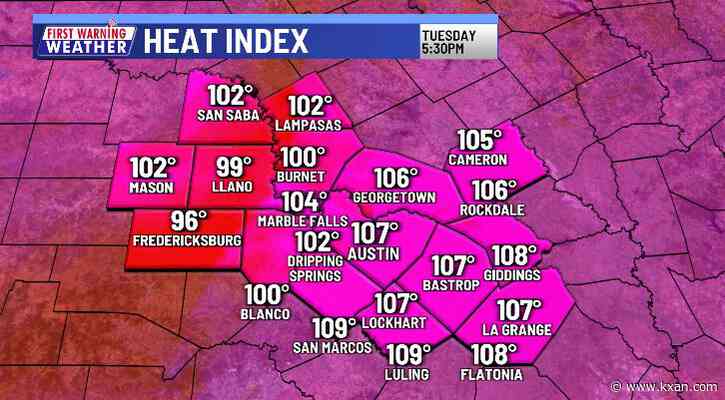 Temperatures and heat index going up