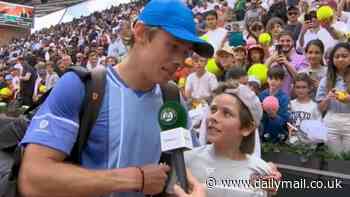 Incredible moment Alex de Minaur sends a touching message to his No.1 fan at the French Open - revealing a very surprising fact about the youngster