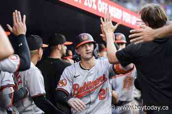 Hays hits two homers to power Orioles to 7-2 victory over Blue Jays in series opener