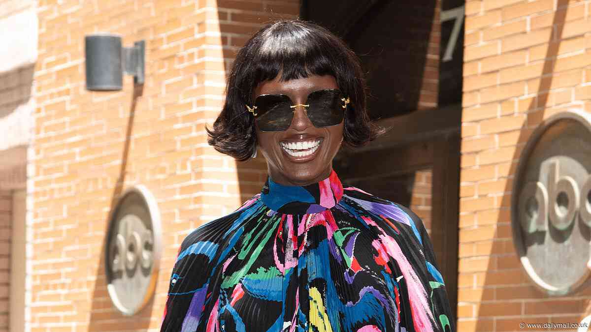 Jodie Turner-Smith makes the sidewalk her runway as she models three different looks in New York City