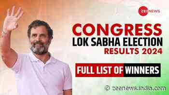 Congress Lok Sabha Election Winners Candidate FULL List 2024: Check Constituency Wise Full List Of Winners Losers Candidate Name Total Vote Margin and More