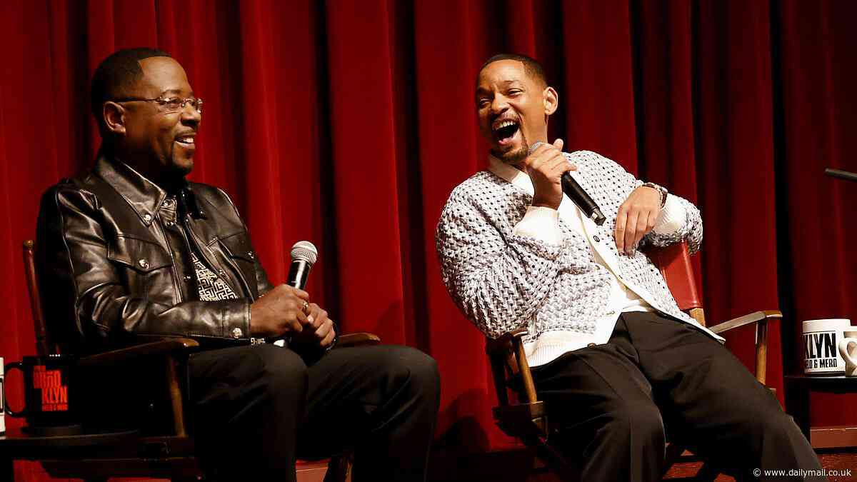 Will Smith and Martin Lawrence are in good spirits as they share a laugh while speaking at Bad Boys: Ride Or Die screening in New York City