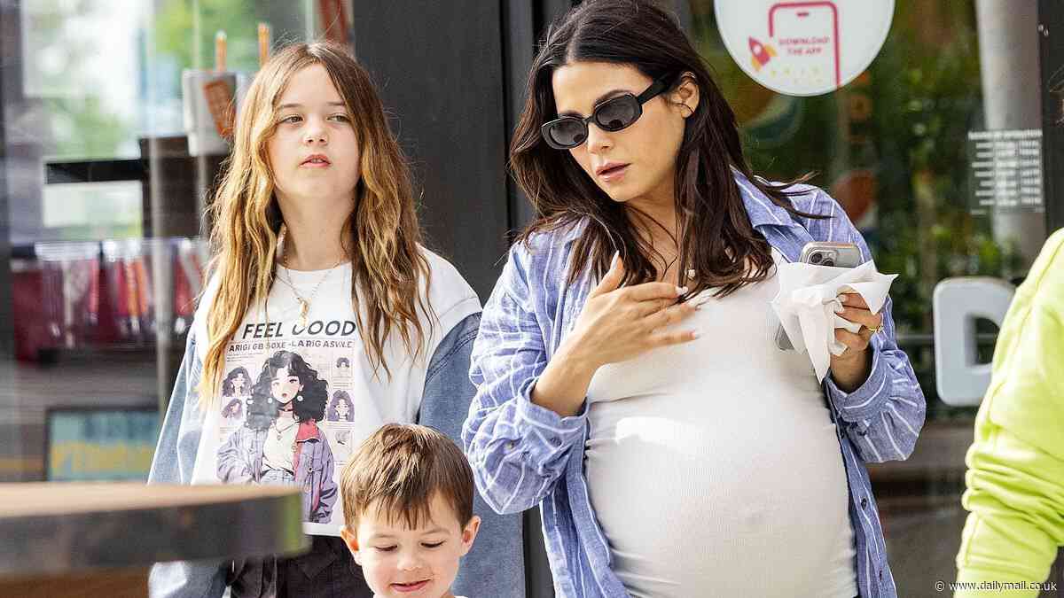 Jenna Dewan, 43, showcases baby bump on shopping spree with her kids as due date nears... amid THAT Channing Tatum legal battle over his Magic Mike earnings