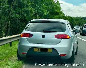M61 Driver reported after car spotted with illegal number plates