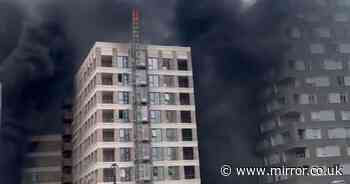 Fire rages through Canning Town tower block with smoke visible for miles