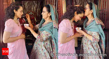 Kangana seeks blessings of her mom ahead of election results