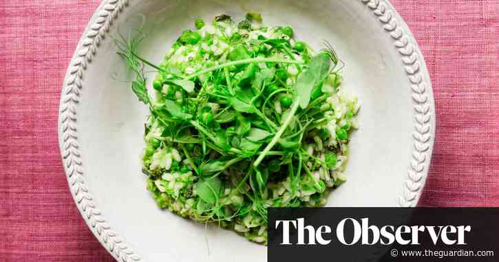 Nigel Slater’s recipe for peas, rice and basil