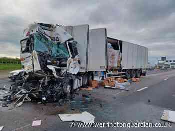 M6 lorry crash sees three lanes northbound closed all day