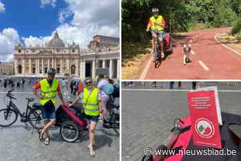 Ex-schepen Sus Vissers bereikt na 23 dagen Rome per fiets: “Missie volbracht”