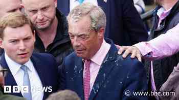 Woman arrested after drink thrown at Nigel Farage